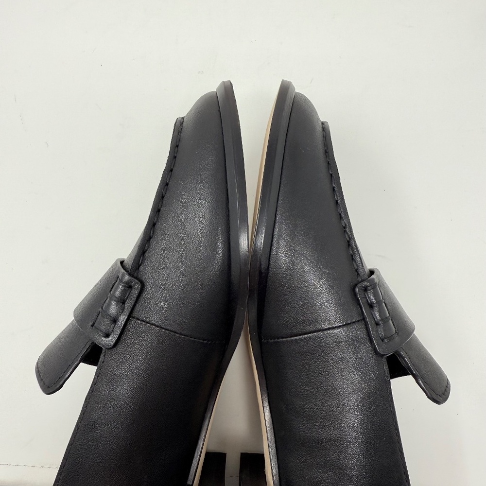 New Vince Nelli Leather Loafer Black Leather Sz 8 - Picture 12 of 14